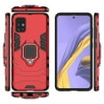 thumbnail image 3 of Dteck Case For Samsung Galaxy A71 5G (6.7 inches),Shockproof Rugged Rubber Ring Holder Case Hybrid Hard PC Back Protective Kickstand Cover,Red, 3 of 5
