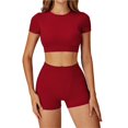 thumbnail image 1 of Conjuntos de entrenamiento for mujer, 2 piezas, sujetador deportivo, camiseta sin mangas, polainas de cintura alta, gimnasio, Yoga, ropa activa, Top de entrenamiento for mujer, 1 of 5
