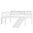 thumbnail image 6 of Bellemave Twin Loft Bed with Storage Shelves, LED Lights, Full-Length Guardrails, Solid Wood Frame, No Box Spring Needed, Available in White, 6 of 9