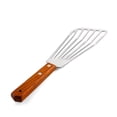thumbnail image 5 of (2 piezas) Espátula para pescado, espátula para huevos, espátula de cocina de acero inoxidable, espátula para parrilla, espátula ranurada con mango de madera para cocinar pescado, carne, 5 of 5