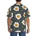 thumbnail image 7 of Goofa Cute Poached Eggs Printed Men's Casual Short-sleeved Shirt,Lightweight Breathable Button-down,Summer Casual men's top,Versatile Fashion shirt-4X-Large, 7 of 7