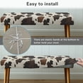 thumbnail image 6 of XYZCANDO Cow Print Pattern Polyester Spandex Bench Covers with Abrasion Resistant, Breathable Stain Resistant Bench Seat Cover for Dining Room, 6 of 9