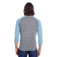 thumbnail image 2 of Threadfast Apparel 302G Unisex Triblend 3/4-Sleeve Raglan, 2 of 3