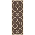 thumbnail image 1 of Safavieh Courtyard Dark Brown Indoor Outdoor Rug - Runner 2'3" x 10', 1 of 5