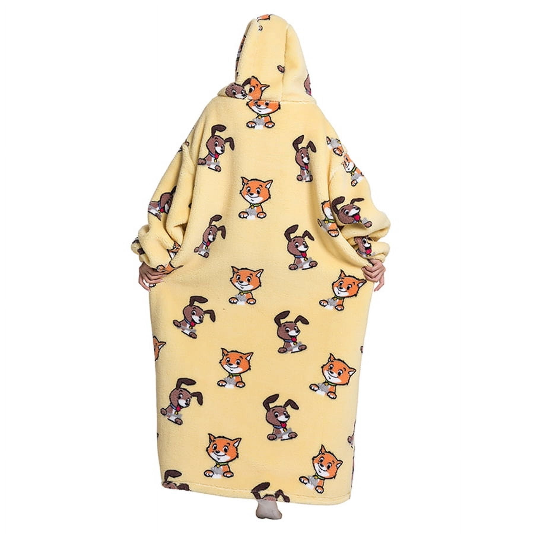Msrlassn Extra Long Wearable Blanket Hoodie for Women Men Adults Oversized Hooded Blanket Sweatshirt, Super Soft Warm Comfortable Giant Wearable Blanket Hoodie with Big Pocket