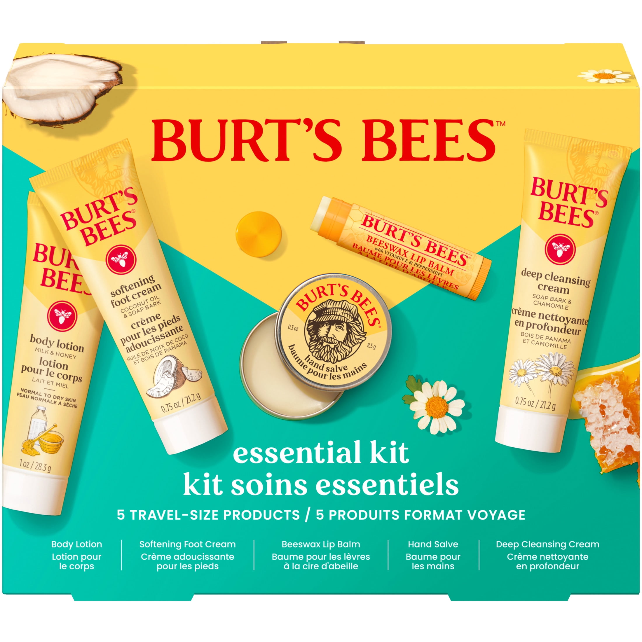 Burt's Bees Essential Kit: Cleansing Cream, Hand Salve, Body