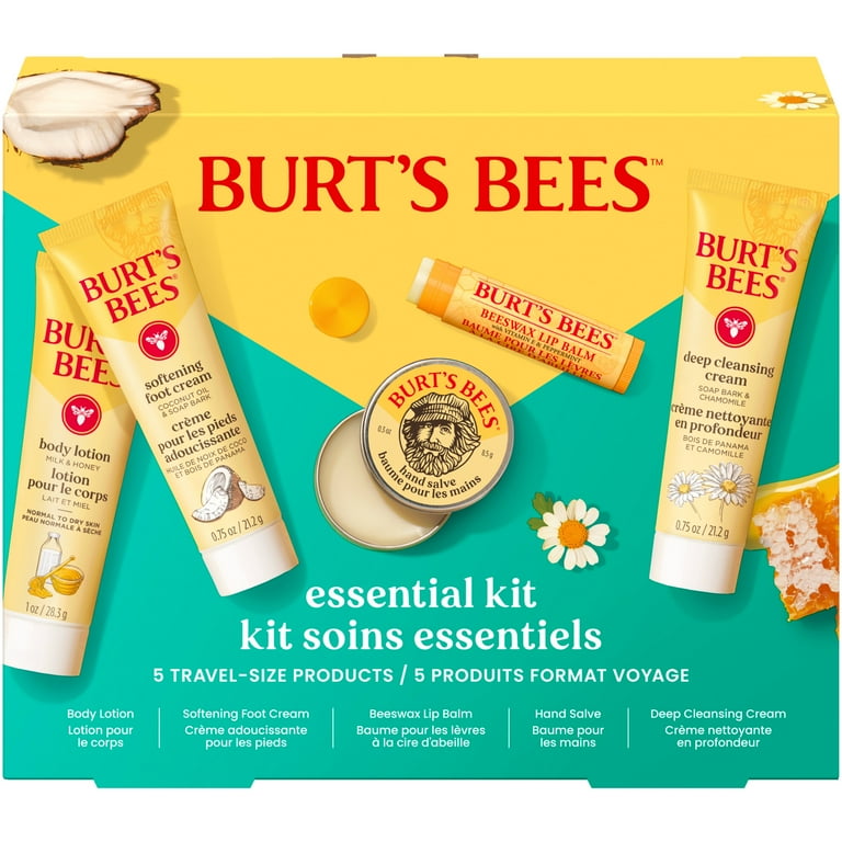 Burt's Bees リップクリーム・リップスクラブセット　計9点セット Burt's Bees Essential Kit: Cleansing Cream, Hand Salve, Body