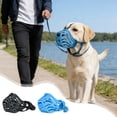 thumbnail image 2 of Dog Muzzle, Soft Breathable Dog Muzzles, Adjustable Basket Muzzles Prevents Chewing and Biting for Grooming Trimming Training (1PC, Blue, L), 2 of 6