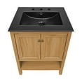 thumbnail image 6 of Château 24 in. Natural Oak Bathroom Vanity With Black, 3-Hole Ceramic Sink Top, 6 of 8