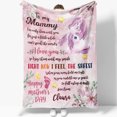 thumbnail image 1 of 1st First Mother's Day Gift Blanket, Personalized Unicorn Mothers Day Gift, 1 of 5