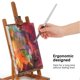 thumbnail image 5 of 2 Sets Artist Brushes Nylon Wool Silver Gray Holder Watercolor Gouache Acrylic Painting Tool, 5 of 5