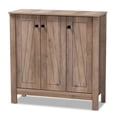 thumbnail image 1 of Baxton Studio Derek Bois Naturel Fini 3 Portes Armoire à Chaussures, 1 of 7