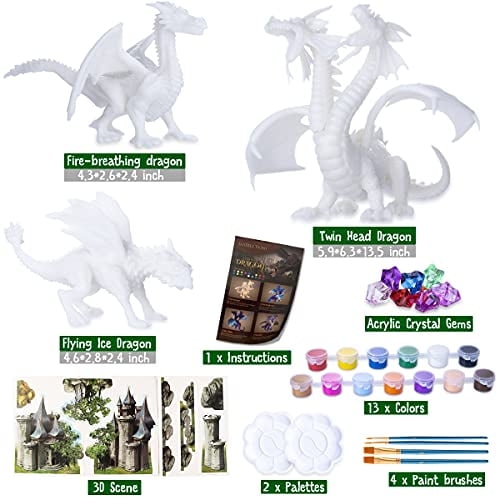 Juguetes de pintura Artlymers para niños dragón 3D bricolaje 13 colores educativo