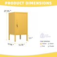 thumbnail image 5 of AKDSteel Metal Locker Nightstand with Shelf,Single Door Lockable Metal End Table,Modern Bedside Table, Versatile Side Cabinet for Bedroom, Living Room, or Office, 5 of 5