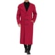 thumbnail image 2 of Abrigo de invierno para hombres Inspire Chic, abrigo de doble botonadura con solapa de muesca, color sólido, burdeos, 2 of 7