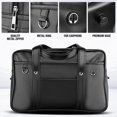 thumbnail image 3 of FRCOLOR PU Handbag 1pc Waterproof Student Handbag Commute Tote Bag Handheld School Bag Laptop Pouch Storage Handbag,15.75"X10.24"X4.72", 3 of 5