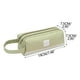 thumbnail image 4 of Estuche de lona de doble capa con gran capacidad - Bolsillo con cremallera a rayas para material escolar, de oficina y de estudiantes, 4 of 7