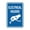Blue, variant on Portrait Round Electrical Hazard Sign (Ivory/Dark Brown) - Small