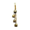 thumbnail image 2 of Vintage Brass Cow Bells Set of 4 - Shabby Style Metal Hanging Decor for Christmas, Rustic Iron Wind Chimes with Rope, 7.7x4.5cm Each - Fireplace, Wall, Doorway Holiday Decoration, 2 of 6