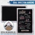 HBCY Creations 11" x 17" Whitewash Solid Wood Frame Wall Chalkboard