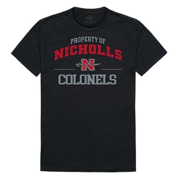W Republic Apparel 517-138-E27-02 Nicholls State University Property College Tee Shirt - Black, Medium