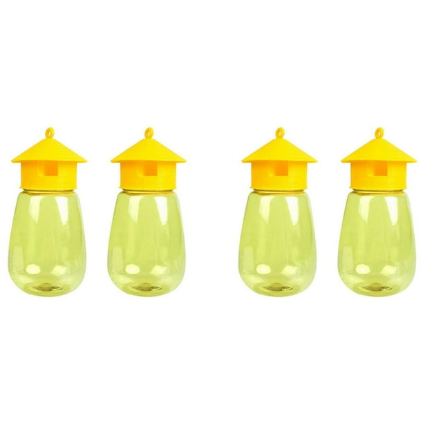 Paquete de 4 Trampas Reutilizables para Moscas, Trampas para Moscas de la Fruta Fly Catcher Outdoor