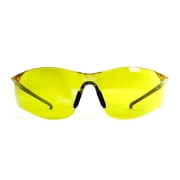 HyperTough Z87.1 Safety Glasses with Polycarbonate Lens in Yellow Tint. HTS-617113YL