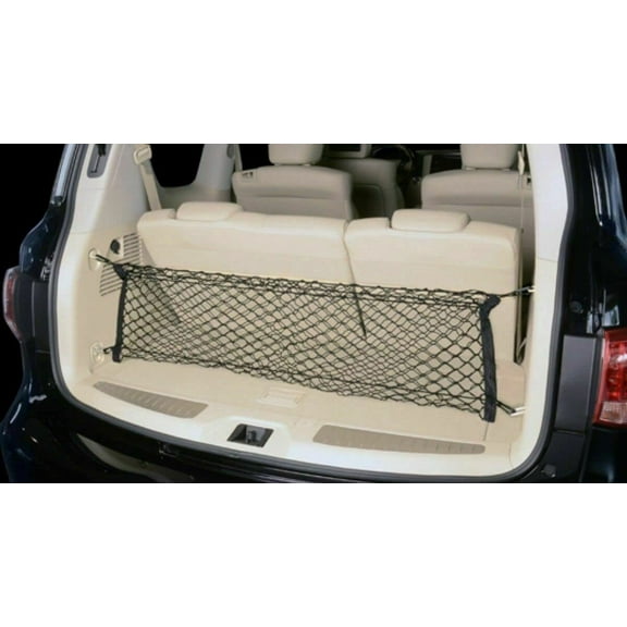 EACCESSORIES EA Rear Trunk Organizer Cargo Net for NISSAN ARMADA 2005-2023 – Envelope Style Cargo Net – Premium Mesh Car Trunk Organizer Vehicle Carrier Storage – Compatible with NISSAN ARMADA