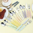 thumbnail image 4 of RYDCOT Stainless Steel Flatware Cutlery Set of 4, Tableware Eating Utensils Set with Handle, Include Knife fork Spoon, Mirror Finish, Dishwasher Safe, 4 of 6