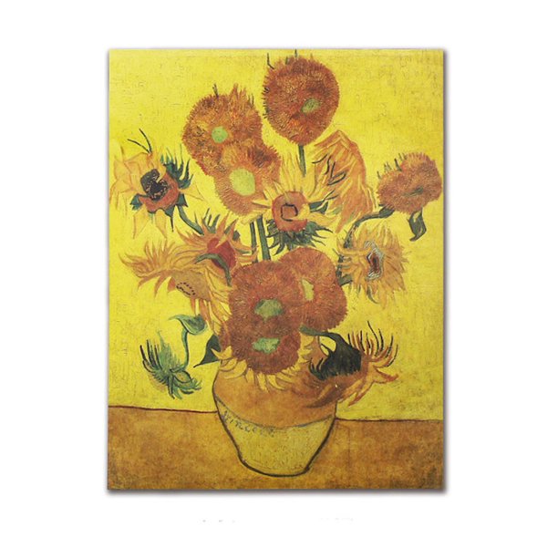 Póster de dibujos animados con girasoles de Van Gogh, 36 x 47 cm, papel de 40 g