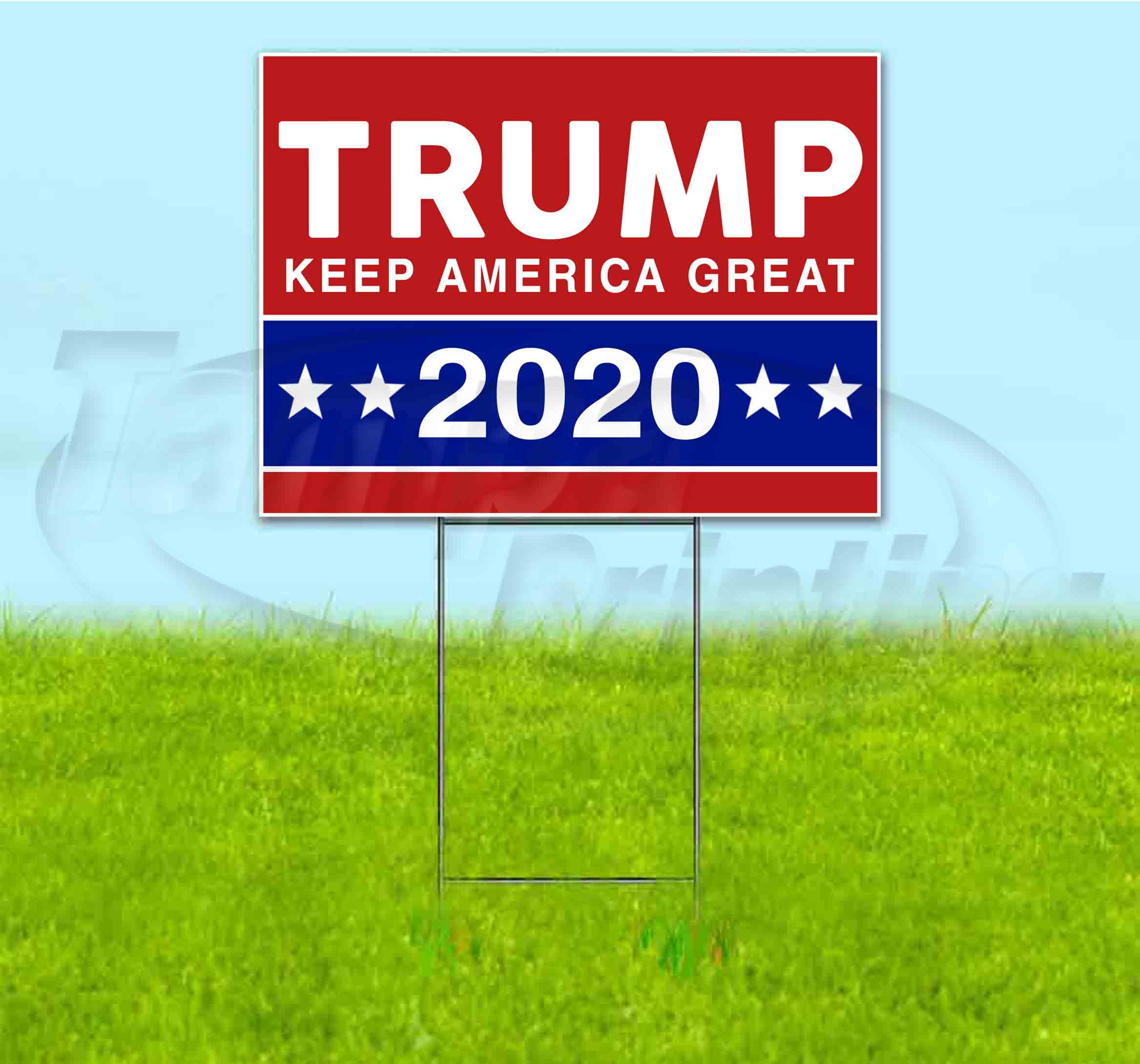 DONALD TRUMP 2020 PENCE KEEP AMERICA GREAT YARD SIGN 18"x12" FREE STAKE 2 SIDED 