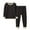 0-Grey328, variant on WOYY Boys Girls Lined Sleepwear Set Kids Long Sleeve Thermal Underwear Outfits, Sizes 3-4T