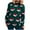 Green, variant on Herrnalise Women's Knitted Crop Tops Autumn Winter Christmas Printing Splicing Round Neck Long Sleeve Line Sweater Tops Blouse Pullover Jumper Sweaters