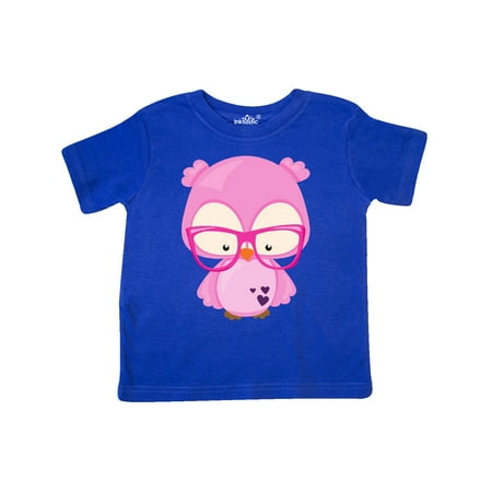 

Inktastic Valentine s Day Owl Pink Owl Glasses Hearts Gift Toddler Boy or Toddler Girl T-Shirt