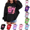 thumbnail image 1 of 67 Niños con capucha Niñas 6 7 Meme Sudadera cómoda manga larga Suéteres divertidos 6 7 Número impreso Novedad manga larga con capucha Suéter de moda cómodo once once hoodie (Rosa rosa,9-10 años), 1 of 4