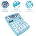 thumbnail image 2 of Calculadora escritorio 12 díg. LCD, botones sensibles, solar/batería, función estándar, hogar, oficina, escuela, CD-2786 (azul), 2 of 3