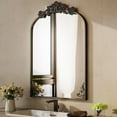 thumbnail image 2 of Lumora 24"x38" Arched Vintage Mirror Decorative Bathroom Wall Mirror,Black, 2 of 6
