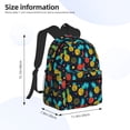 thumbnail image 4 of Picia Colorful Pineapple Large Capacity Backpack Classic Style Backpack Casual Backpack Water-Resistant School Work Travel Outdoor Backpack, 4 of 8