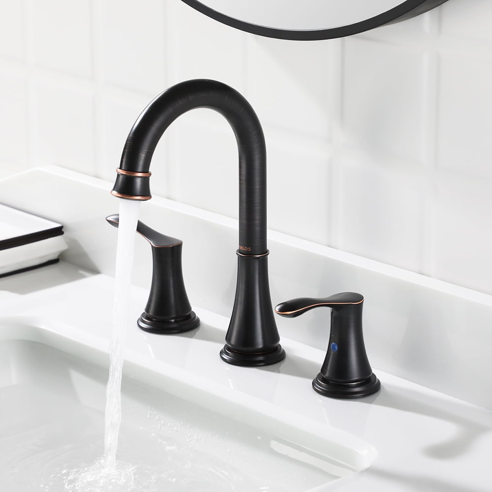 PARLOS Classic Durable Luxury Widespread 2-Handle Bathroom Sink Faucet, Oil Rubbed Bronze