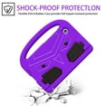 thumbnail image 4 of Portable Heavy Duty Kids Case for Samsung Galaxy Tab A9 8.7" 2023, EVA Shockproof Armor Military Grade Lens Protection Case with Kids Friendly Handle Foldable Stand Bracket Case, Purple, 4 of 10