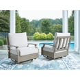 thumbnail image 6 of Signature Design by Ashley Rainier Ranch Outdoor Swivel Glider Chair with All Weather Foam Cushions, Beige (1 Chair Only), 6 of 8