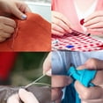 thumbnail image 4 of Daily Mix Store 9 PCS Large Eye Blunt Sewing Needles with Plastic Cross Stitch Knitting Nee Leather Needle Handmade Thread Embroidery, 4 of 9