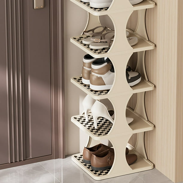 6 Layer Single Pair Shoe Rack for Home Door Bedroom Storage Space Saving Shoe Organizer Tower Walmart