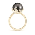 thumbnail image 2 of Angara Tahitian Cultured Pearl Olive Leaf Bypass Ring in 14K Yellow Gold for Women | June Birthstone Jewelry for Her, 2 of 8