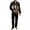 Black Horses, variant on Jamaica Flag Mens Long Sleeve Pajamas Set Size 3XL Big and Tall Pajamas for Mens 2 Piece Long Pants Sleepwear Sets with Pockets Button Up Pajamas Jogger Nightwear