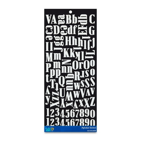 Hello Hobby Large White Foam Alphabet Stickers, Letter Icons, 104 Count