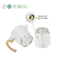 thumbnail image 4 of Cafetera Italiana De Aluminio, Doble Filtrado Espresso Moka Pot Clásica Fácil de Limpiar, Filtro Reutilizable, Compatible con Gas, Eléctrica y Cerámica, 6 Tazas 250 ml, Color Blanco, 4 of 6