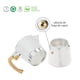 thumbnail image 4 of Cafetera Italiana De Aluminio, Doble Filtrado Espresso Moka Pot Clásica Fácil de Limpiar, Filtro Reutilizable, Compatible con Gas, Eléctrica y Cerámica, 6 Tazas 250 ml, Color Blanco, 4 of 6