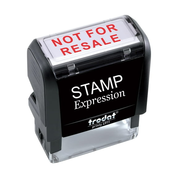 StampExpression - NOT for Resale Office Self Inking Rubber Stamp - Red Ink (W-5569)