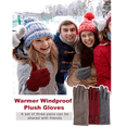 thumbnail image 6 of 3 Pairs Womens Gloves Winter Touchscreen Texting Phone Windproof Gloves Warm Fleece Lined Cold Weather, 6 of 8